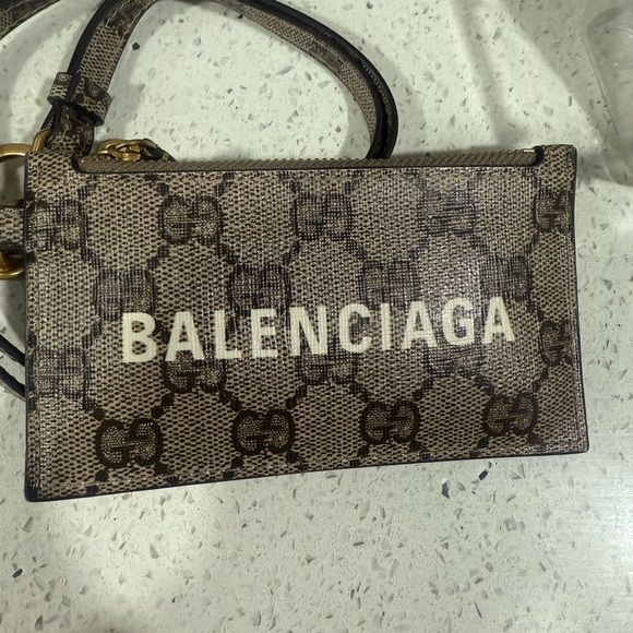 GUCCI X BALENCIAGA GG Card Case With Strap. hacker project card case with strap. - Picture 4 of 4